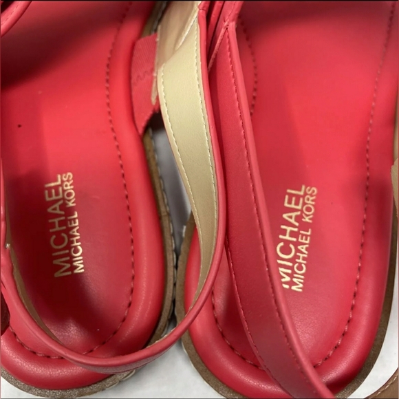 Michael Kors MK Designer Red Sandals Slingback US8.5M/EU40 - Picture 10 of 12